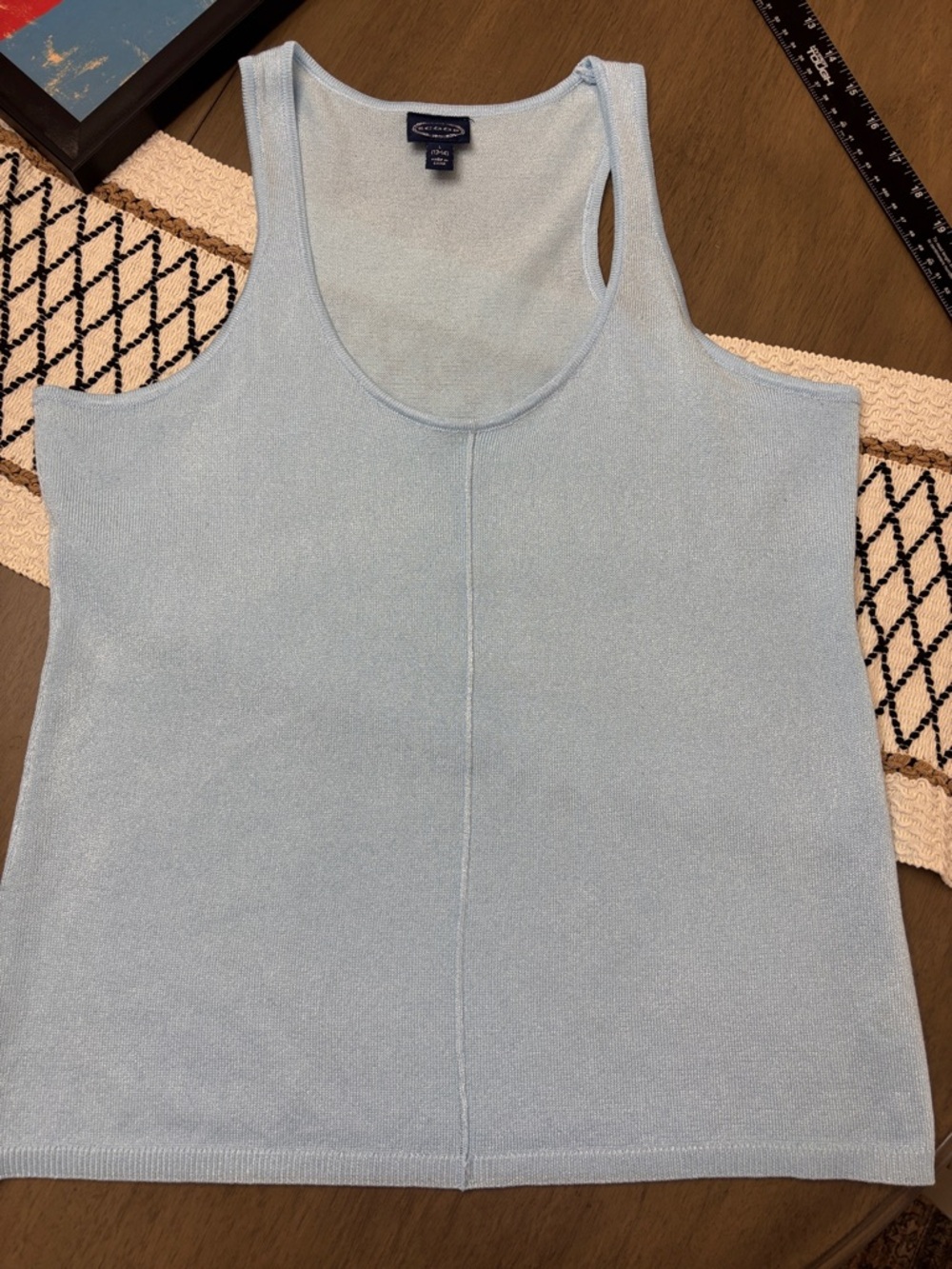 Light Blue Knit Tank Top